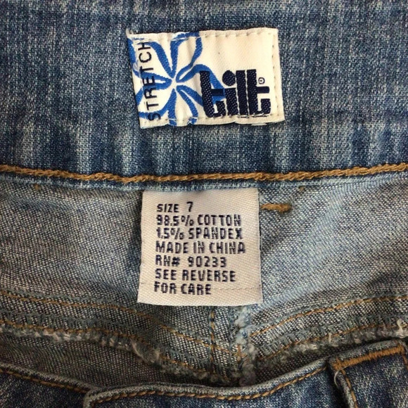 TILT Stretch Medium Wash Blue Denim Capris - Size 7 - Picture 9 of 12